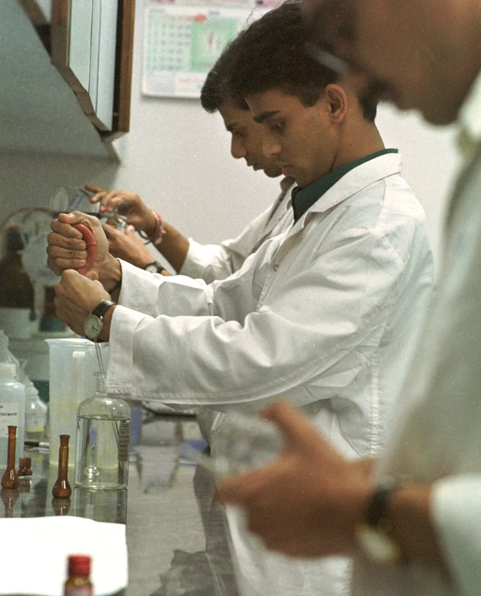 Lab technicians test medicines at a Cipla quality-control laboratory in Mumbai.